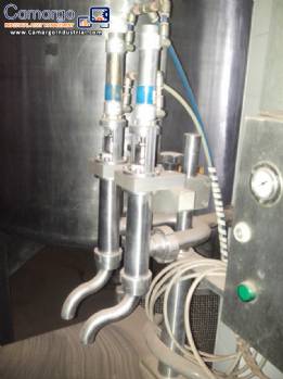 Pneumatic filling machine with 2 nozzles