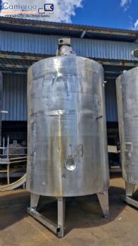 Stainless steel jacketed mixing tank, 5,000 liters, APV