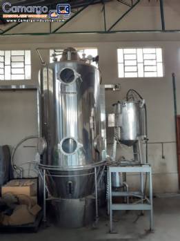Yenchen 170 kg Fluidized Bed Granulator Sray Dryer