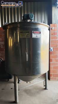 3,500 L stainless steel jacketed reactor tank