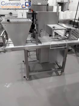 Stainless steel wire cutter for cheese bread forming machine with automatic tray filling PANITEC