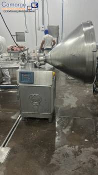 Continuous vacuum sausage stuffer in stainless steel, Risco 300 kg/h