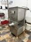 Stainless steel meat grinder with size 98 opening.