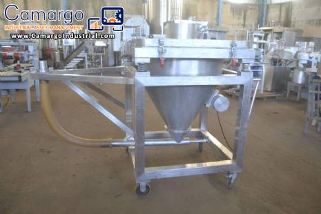 Stainless steel conveyor silo for powders