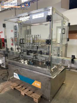 Linear volumetric filling machine with 8 nozzles IMSB Rotac