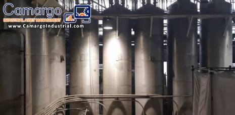 Stainless steel silo 14 m