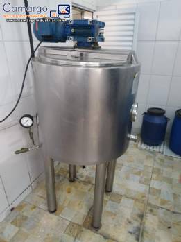 Mundinox stainless steel yogurt pasteurizing tank 200 liters