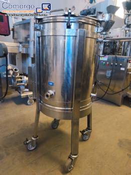 Stainless steel jacketed heating tank, 50 liters