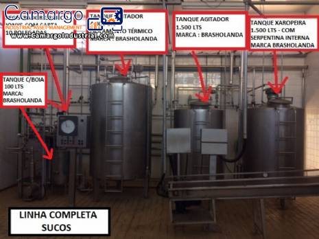 Complete line for production pasteurization and juice filling