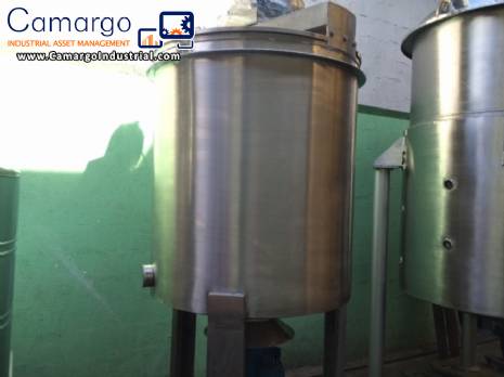 Stainless steel storage tank for 1200 L