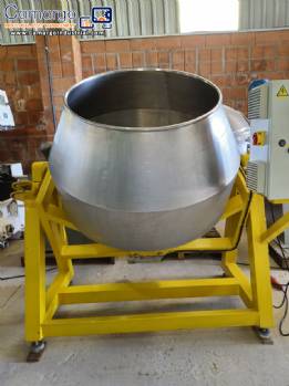 Bravaeco 500 liters stainless steel smooth tilting concrete mixer type drager