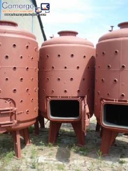 5 vertical cylindrical Tanks in carbon steel 4000 L each