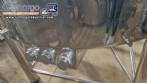 Hermetic reactor jacketed tank in 316 stainless 2.800 L