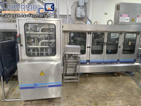 In-line thermoforming filling and sealing machine for fruit and dairy drinks of the FFS Bisignano