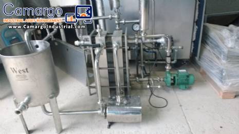 Plate heat exchanger for pasteurization 2.000 L West equipamentos