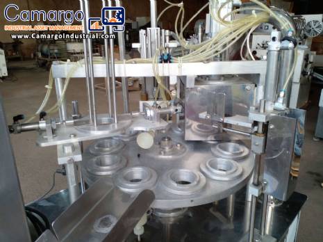 Semi automatic filling machine for Mirainox aluminum pots