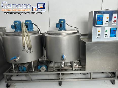 BRASFRIO pasteurization plant, maturation unit, for ice cream, açaí, and dairy products. BRASFRIO pasteurization plant, maturation unit, for ice cream, açaí, and dairy products.