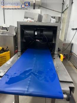 Cooling tunnel with coating machine and chocolate melting tank AFJ 2024 Cooling tunnel with coating machine and chocolate melting tank AFJ 2024