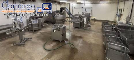 Industrial plant/refrigeration processing plant for deboning and processing meats and sausages. Industrial plant/refrigeration processing plant for deboning and processing meats and sausages.