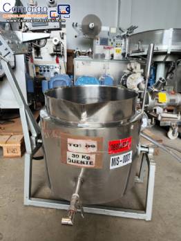 Stainless steel jacketed heated benchtop reactor tank for laboratory use, 30 kg, ALIC Stainless steel jacketed heated benchtop reactor tank for laboratory use, 30 kg, ALIC